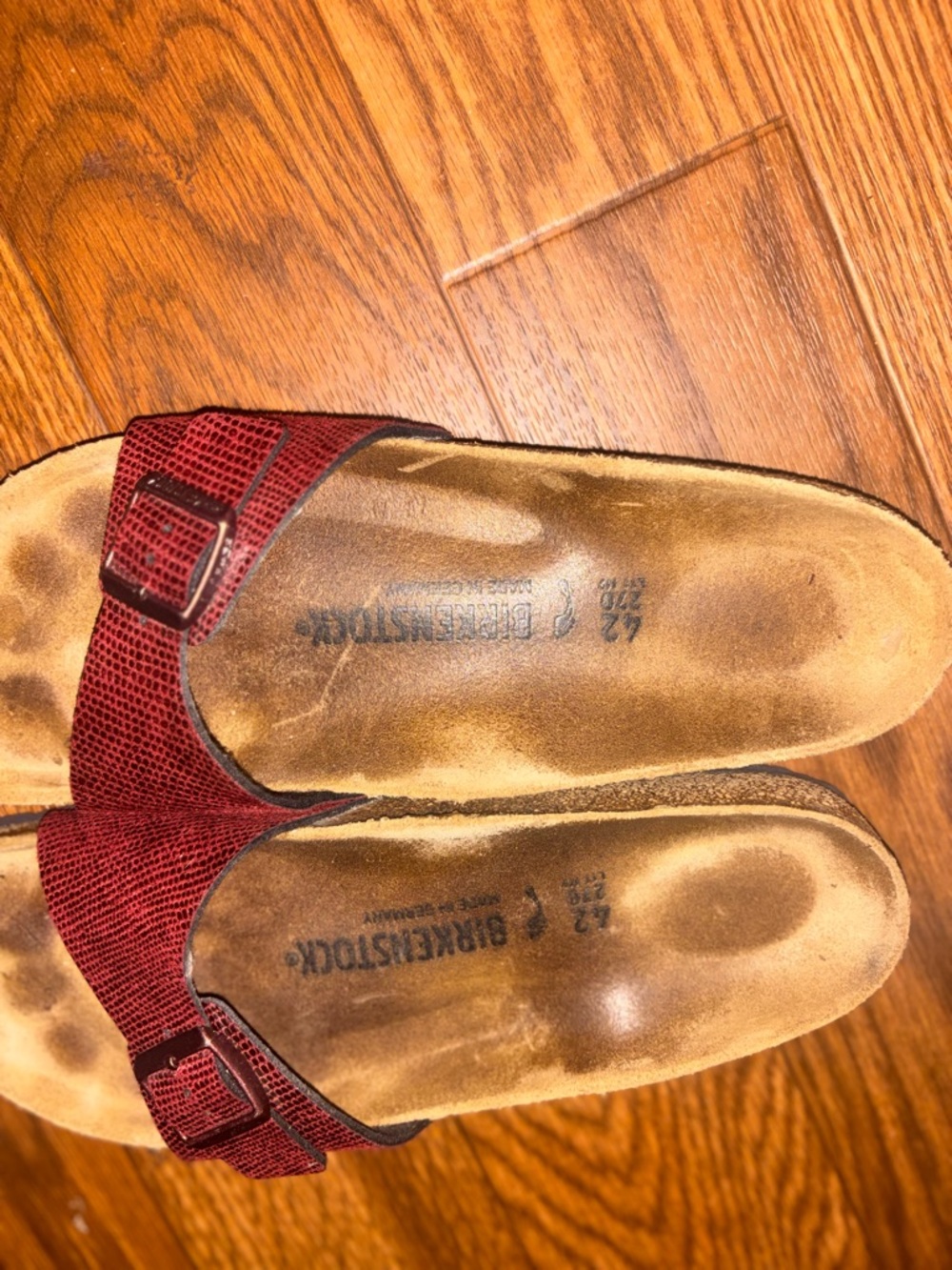 Birkenstock Madrid Birko-Flor in Magical Metallic Maroon size 42 - Picture 2 of 3